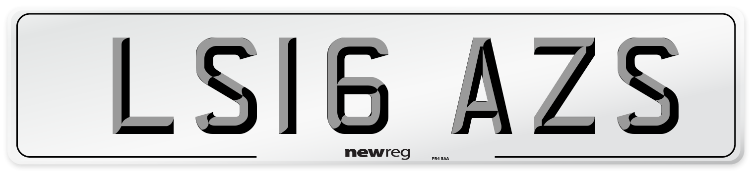 LS16 AZS Number Plate from New Reg